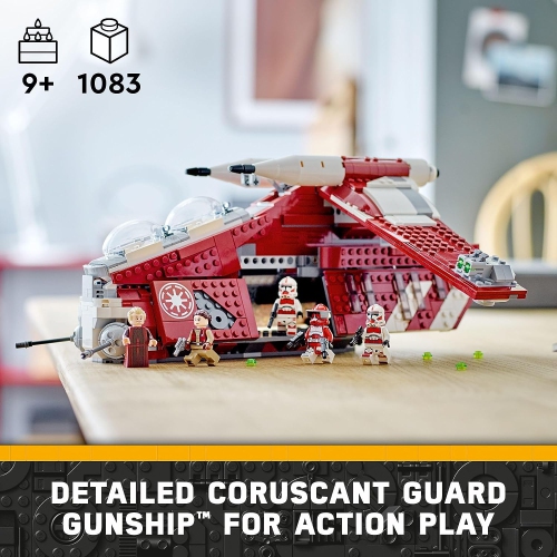 LEGO Star Wars: The Clone Wars Coruscant Guard Gunship 75354 Buildable Star Wars Toy for 9 Year Olds, Including Chancellor Palpatine, Padme and 3