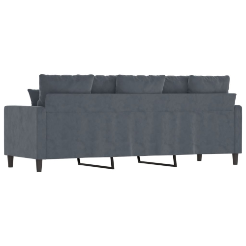 vidaXL 3-Seater Sofa Dark Grey 180 cm Velvet