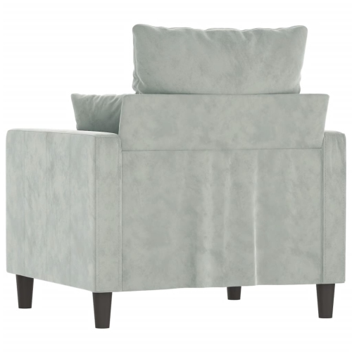 vidaXL Sofa Chair Light Grey 60 cm Velvet