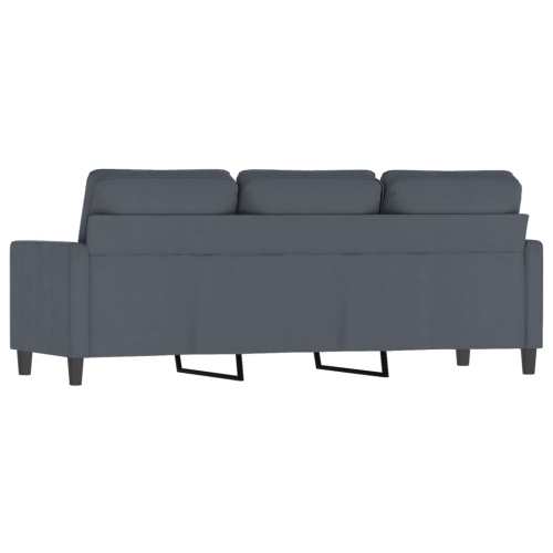 vidaXL 3-Seater Sofa Dark Grey 180 cm Velvet