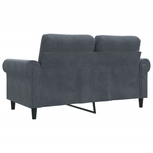 vidaXL 2-Seater Sofa Dark Grey 120 cm Velvet