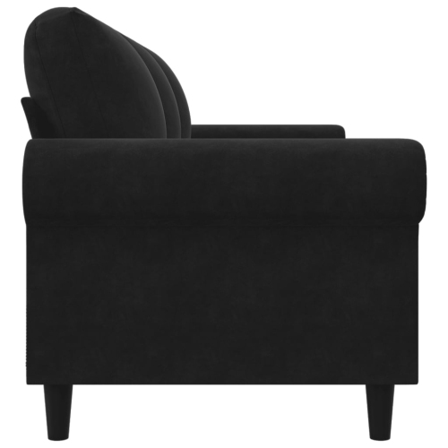 vidaXL 3-Seater Sofa Black 180 cm Velvet