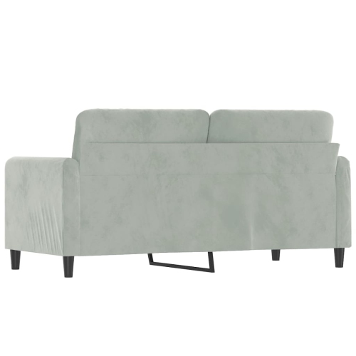 Sofa à 2 places en velours 140&nbsp;cm gris pâle de vidaXL