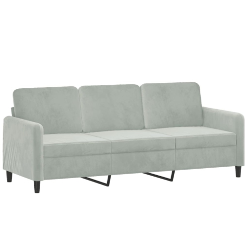 VIDAXL  3-Seater Sofa Light 180 Cm Velvet In Grey