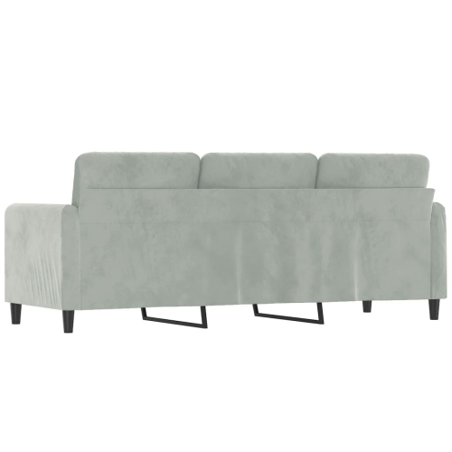 vidaXL 3-Seater Sofa Light Grey 180 cm Velvet