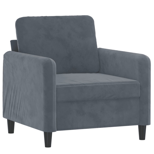 VIDAXL  Sofa Chair Dark 60 Cm Velvet In Grey