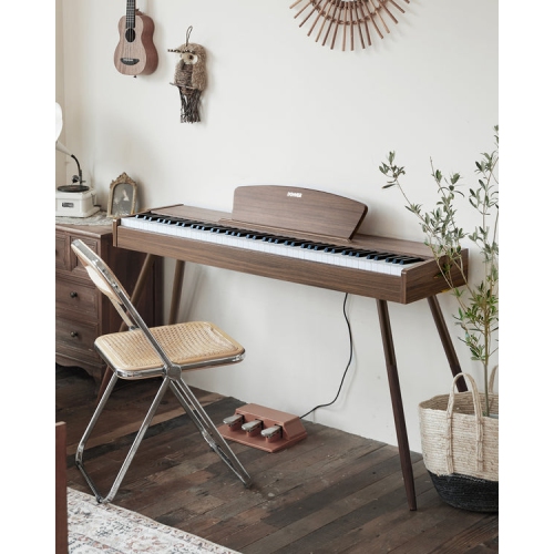 Donner DDP-80 88 Key Wooden Style Home Digital Piano Walnut Color with Weighted Keyboard