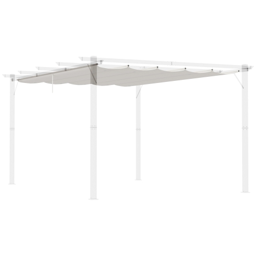 Auvent rétractable pour pergola de rechange Outsunny pour pergola de 10 x 13 pi, toile de rechange pour pergola, blanc crème