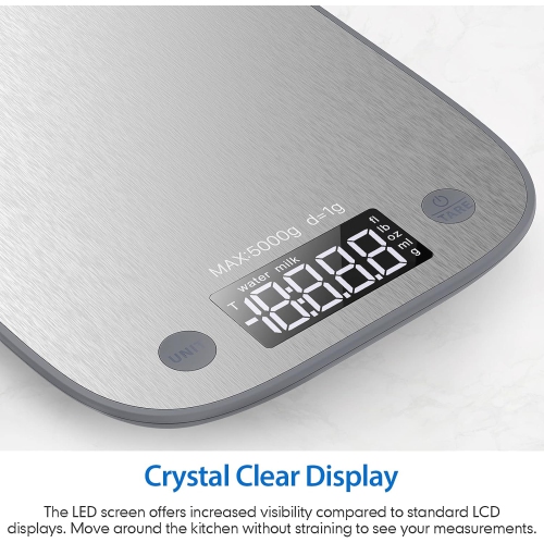 Strak Digital Food Kitchen Scale, Measures in Grams and Ounces for Baking, Cooking