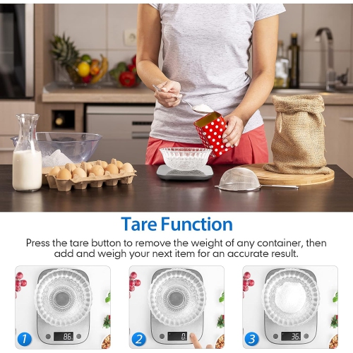 Strak Digital Food Kitchen Scale, Measures in Grams and Ounces for Baking, Cooking