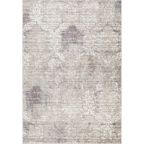 Carpette de 5 x 8 pi Pearl - Blanc/Beige/Bleu