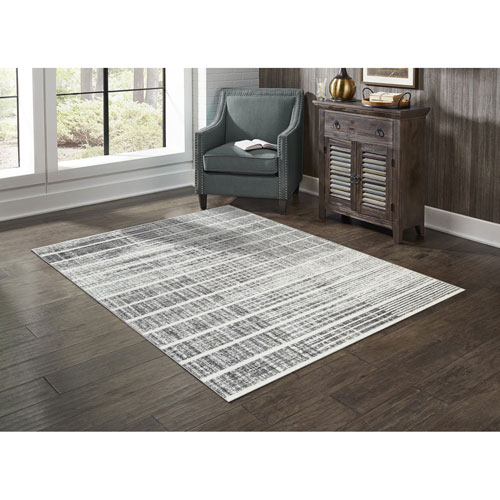Whisper 8' x 11' Area Rug - White/Silver