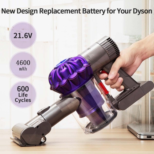 Replacement Battery for Dyson V6 – 21.6V 4600mAh Li-ion for V6 Animal, Absolute, Motorhead, Fluffy Vacuums