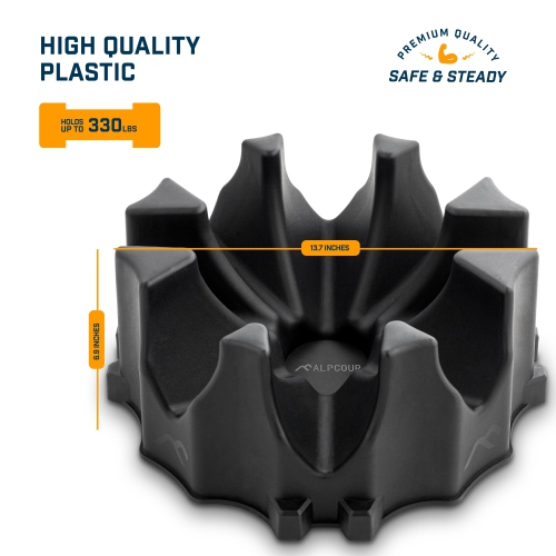 Alpcour 4-Tier Bike Trainer Riser Block - Anti-Skid, Ride Position Enhancer - Black