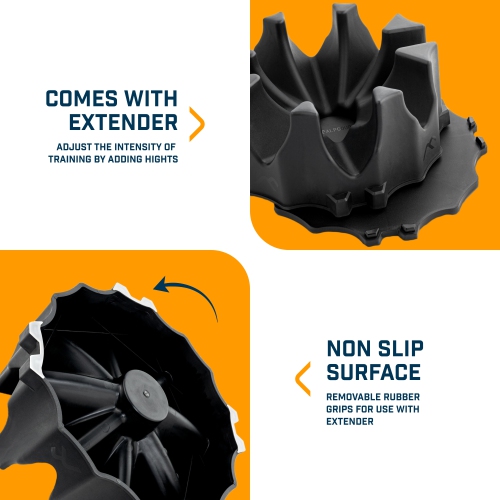 Alpcour 4-Tier Bike Trainer Riser Block - Anti-Skid, Ride Position Enhancer - Black