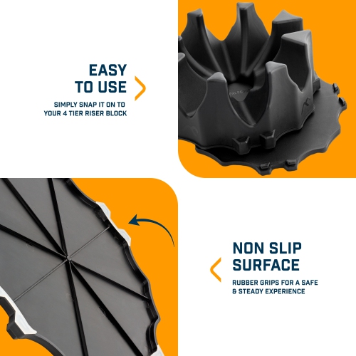 Alpcour Bike Trainer 4-Tier Riser Block Extender - Black