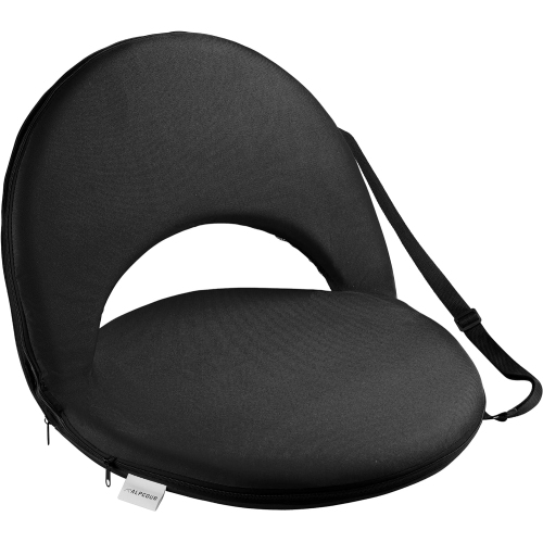 Alpcour Reclining Stadium Seat - Waterproof, 6-Position Comfort - Black