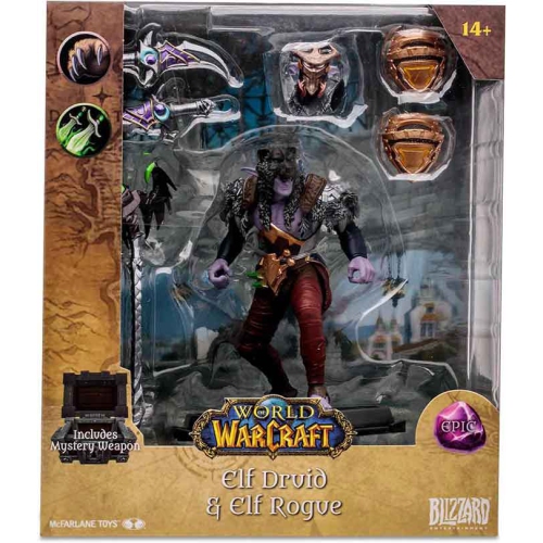 World Of Warcraft 7 Inch Static Figure Epic Wave 1 - Elf Druid & Rogue