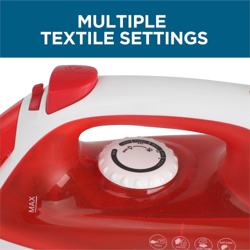 Fer à vapeur COMMERCIAL CARE, 1200 watts, rouge