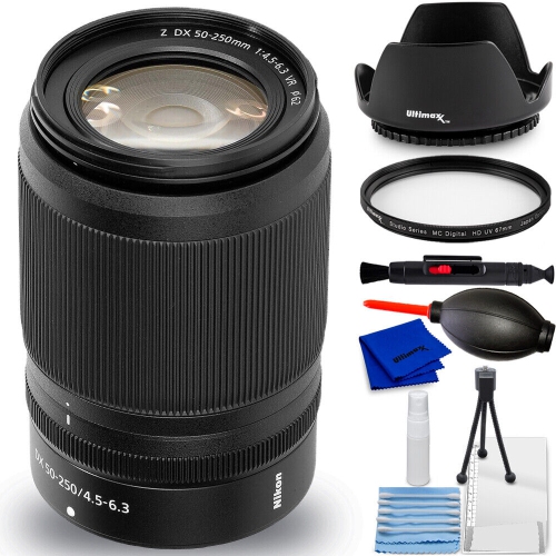 Objectif VR mm f/4,5-6,3 NIKKOR Z DX 50-250&nbsp;mm de Nikon - Boîte ouverte - Ensemble d'accessoires 7PC