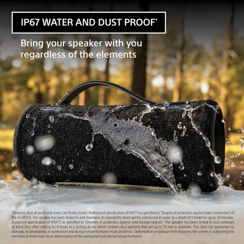 Sony SRS-XG300 X-Series Wireless Portable-Bluetooth Party-Speaker IP67 Waterproof and Dustproof with 25 Hour-Battery and Retractable Handle, Black by SONY - Open Box condition - Image 3