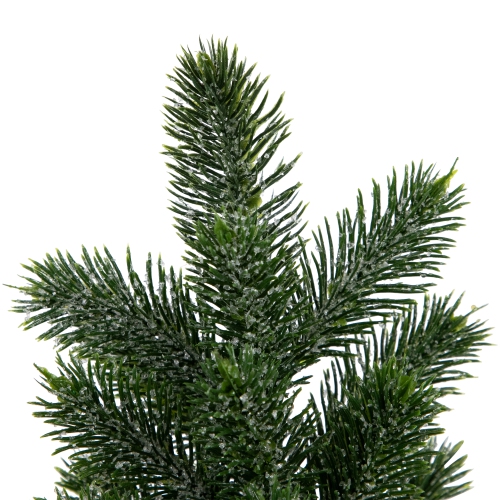 Mini Iced Pine Artificial Christmas Trees - 10" - Set of 3