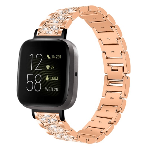 StrapsCo Evening Bracelet for Fitbit Versa 4 Rose Gold