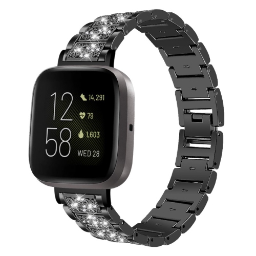 StrapsCo Evening Bracelet for Fitbit Versa 4 Black