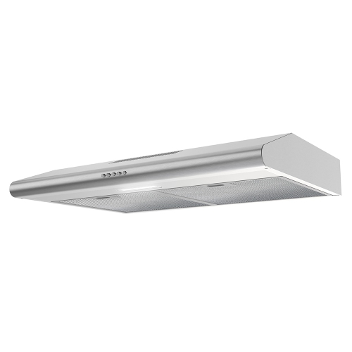 Streamline 30 in. Lammari Ducted Undermount 80 CFM Range Hood in Brushed Stainless Steel with Mesh Filters, Push Button Control, LED Light