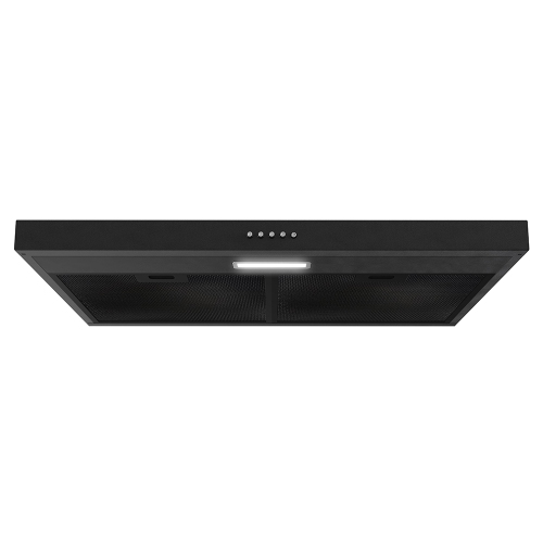 Streamline 30 in. Castellaro Ductless Undermount 80 CFM Range Hood in Grit Black with Mesh Filters, Push Button Control, LED Light