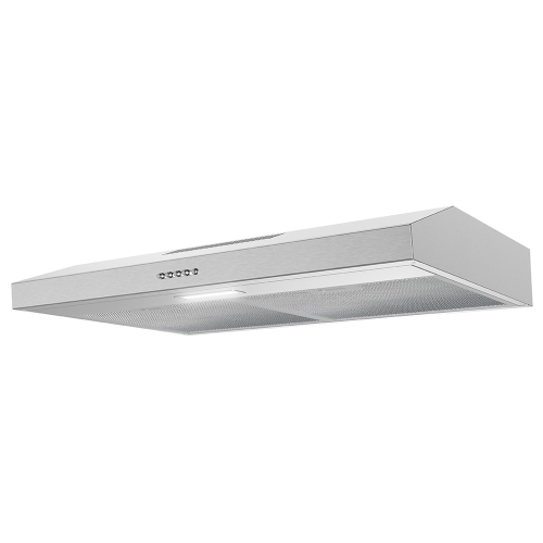 Streamline 30 in. Raffaele Convertible Undermount 80 CFM Range Hood in Brushed Stainless Steel with Mesh Filters, Push Button Control, LED Light