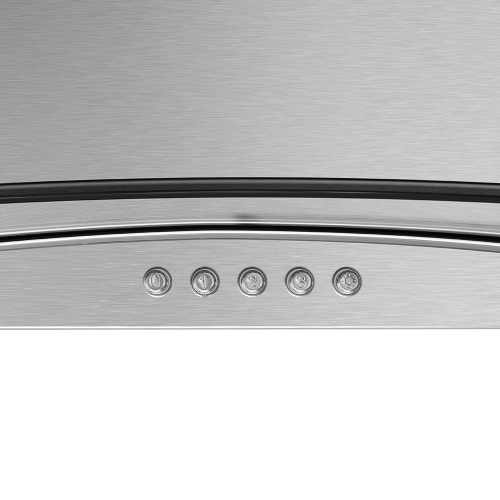 Streamline 30 in. Rubiani Convertible Wall Mount 220 CFM Range Hood in Brushed Stainless Steel with Baffle Filters, Push Button Control, LED Lights