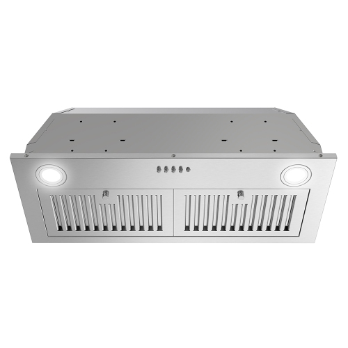 STREAMLINE  28 In. Petroni Ducted Insert 350 Cfm Range Hood In Brushed Stainless Steel With Baffle Filters, Push Button Control, Led Lights