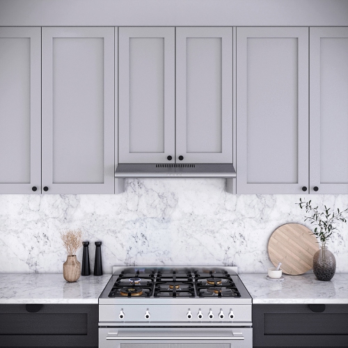 Streamline 30 in. Moncalieri Ductless Undermount 80 CFM Range Hood in Brushed Stainless Steel with Mesh Filters, Push Button Control, LED Light