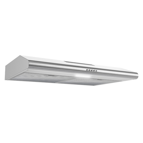 Streamline 30 in. Moncalieri Ductless Undermount 80 CFM Range Hood in Brushed Stainless Steel with Mesh Filters, Push Button Control, LED Light
