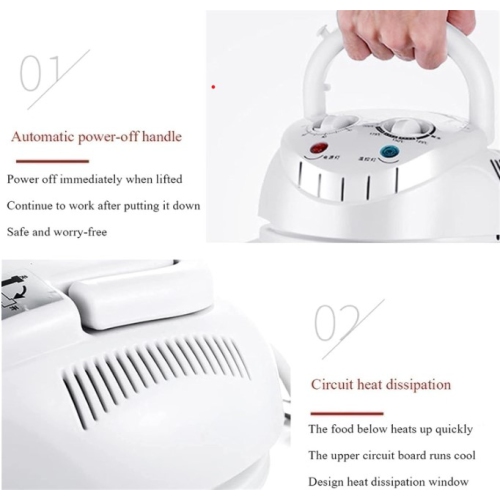 Air Fryer, 12L Turbo Convection Oven Electric Hot Air Fryers Roaster Steamer Transparent Glass Air Fryer 360° Heating Low Fat Kitchen Cooker f