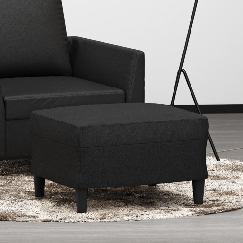 vidaXL Footstool Black 60x50x41 cm Faux Leather