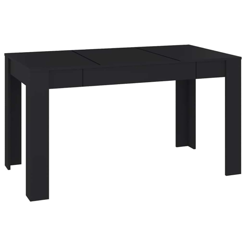 VIDAXL  Dining Table 140X74.5X76 Cm Engineered Wood In Black