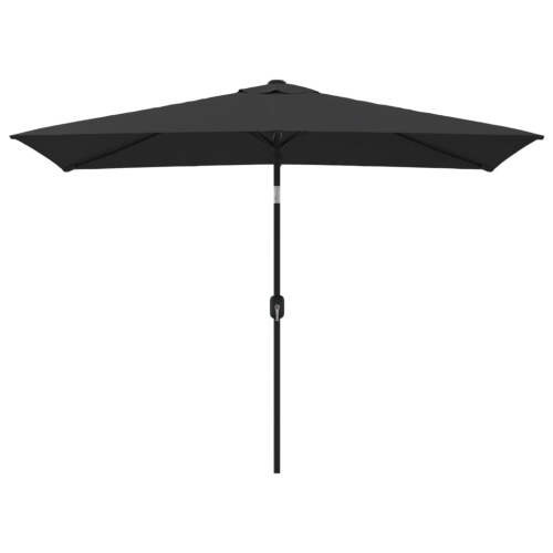vidaXL Garden Parasol with Metal Pole 300x200 cm Black