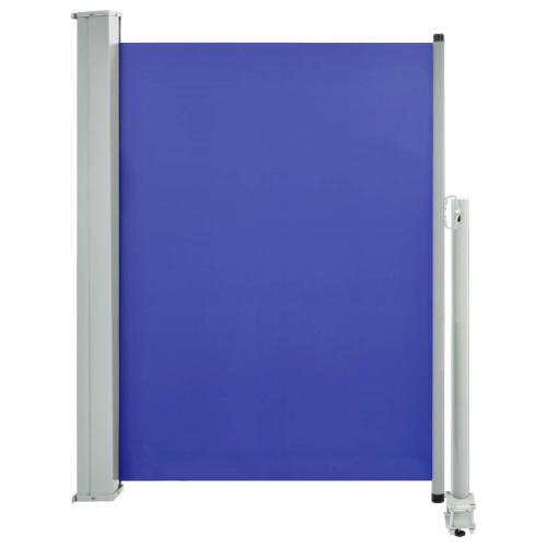 vidaXL Patio Retractable Side Awning 39.4"x118.1" Blue
