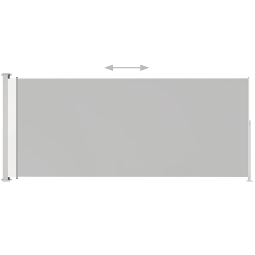 vidaXL Patio Retractable Side Awning 78.7"x196.9" Cream