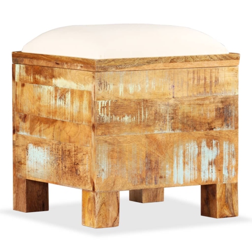 vidaXL Storage Bench Solid Reclaimed Wood 15.7"x15.7"x17.7"