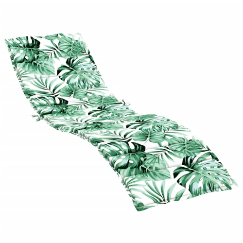 vidaXL Sun Lounger Cushion Leaf Pattern Oxford Fabric