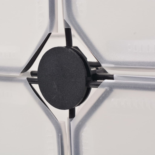 vidaXL Interlocking Shoe Organiser with 12 Compartments White