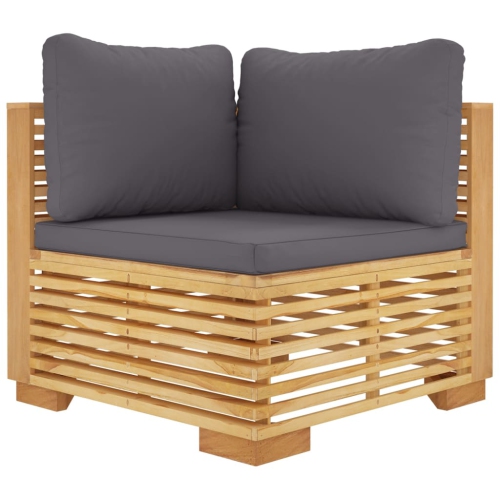 vidaXL 3 Piece Garden Lounge Set with Cushions Solid Teak Wood