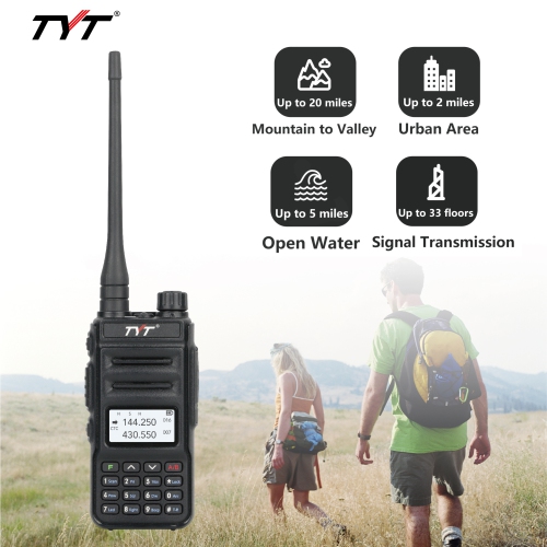 TH-UV88 Handheld VHF/UHF Dual Band Analog Two Way Radio, Analog Walkie Talkie