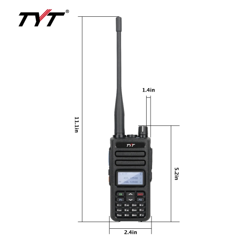 MD-750 Handheld VHF/UHF Dual Band DMR Two Way Radio, Digital/Analog Walkie Talkie