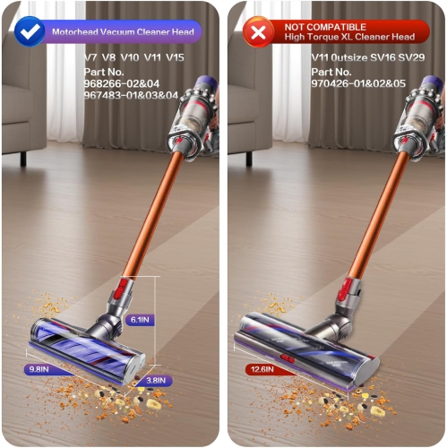Tête d'aspirateur anti-enchevêtrement améliorée pour aspirateur sans fil V7 V10 V11 V15 de Dyson