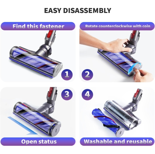 Tête d'aspirateur anti-enchevêtrement améliorée pour aspirateur sans fil V7 V10 V11 V15 de Dyson