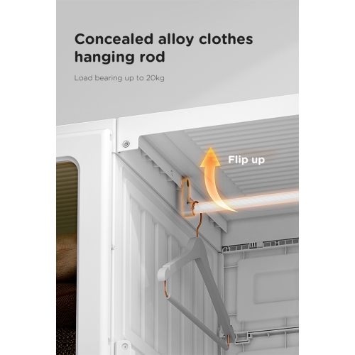 AntBox Closet 15 grids 9 doors 3 hangers, Portable Wardrobe Closet Storage Organizer for Clothes, Folding All-in-one Plastic Wardrobe with Magnetic